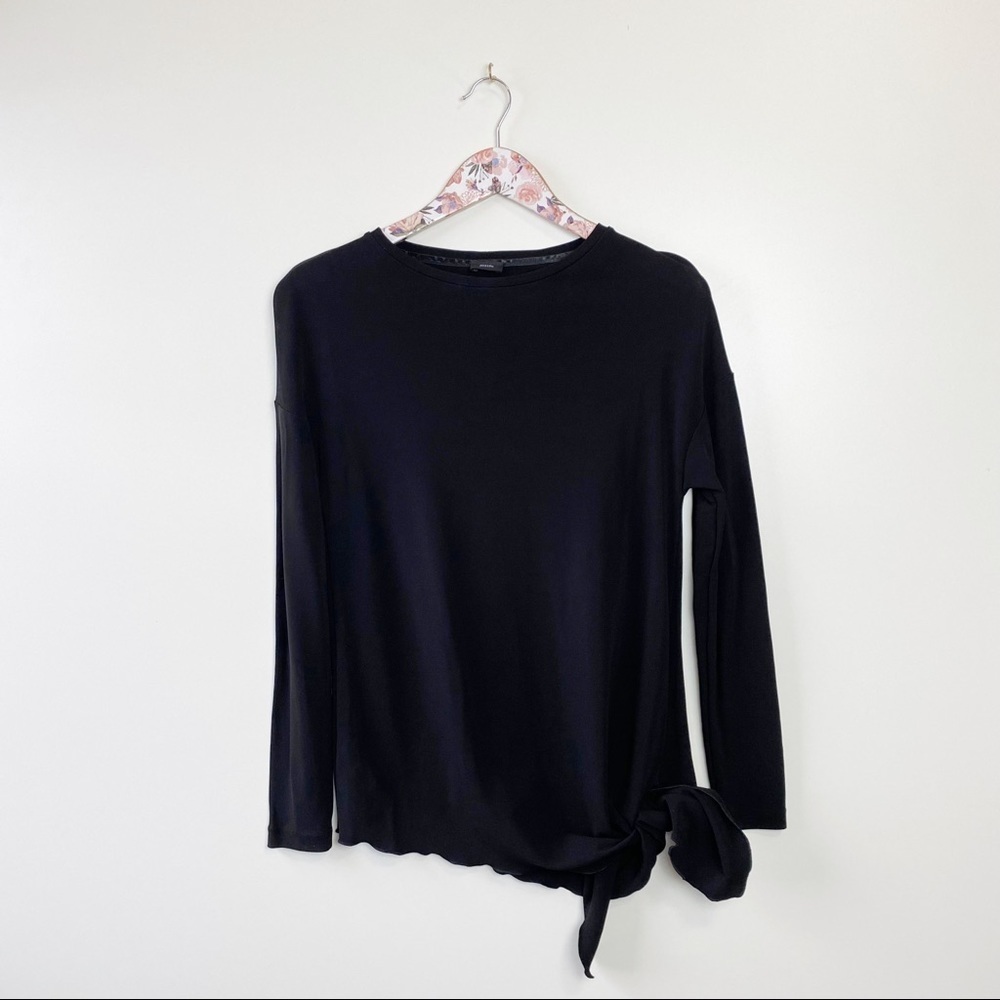 Joseph Black Asymmetrical Side Tie Top! Women’s Xs Portugal